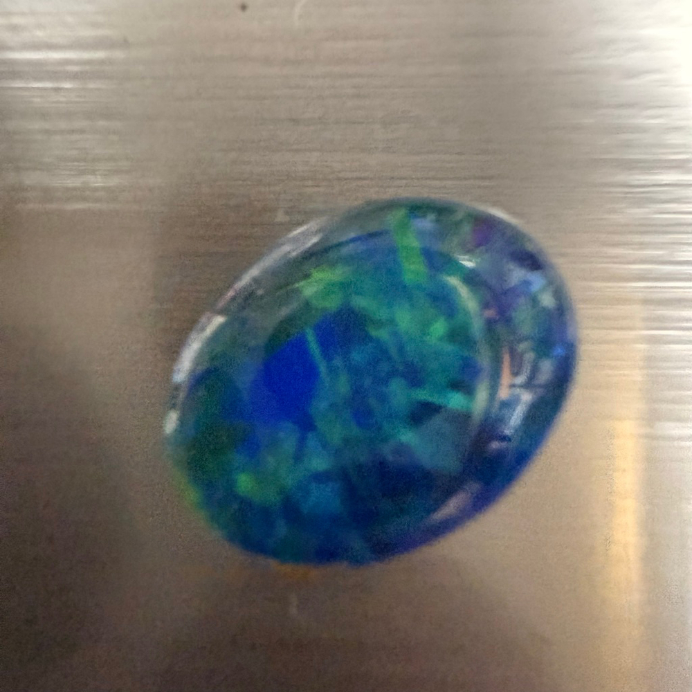 Australian Lighting Ridge Harlequin Black Opal 
Triplet Blue Green Opal